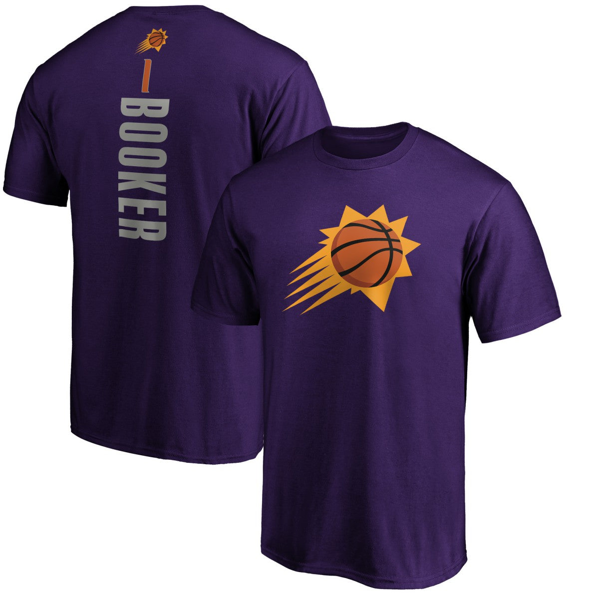 Devin Booker Phoenix Suns Playmaker Name & Number T-Shirt Purple