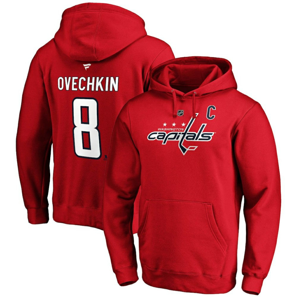 Alexander Ovechkin Washington Capitals Fanatics Authentic Stack Player Name & Number Fitted Pullover Hoodie - Red | Fanatics on sale