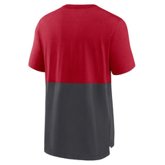 Tampa Bay Buccaneers Fan Gear Colorblock Tri-Blend T-Shirt - Red/Pewter - Nike
