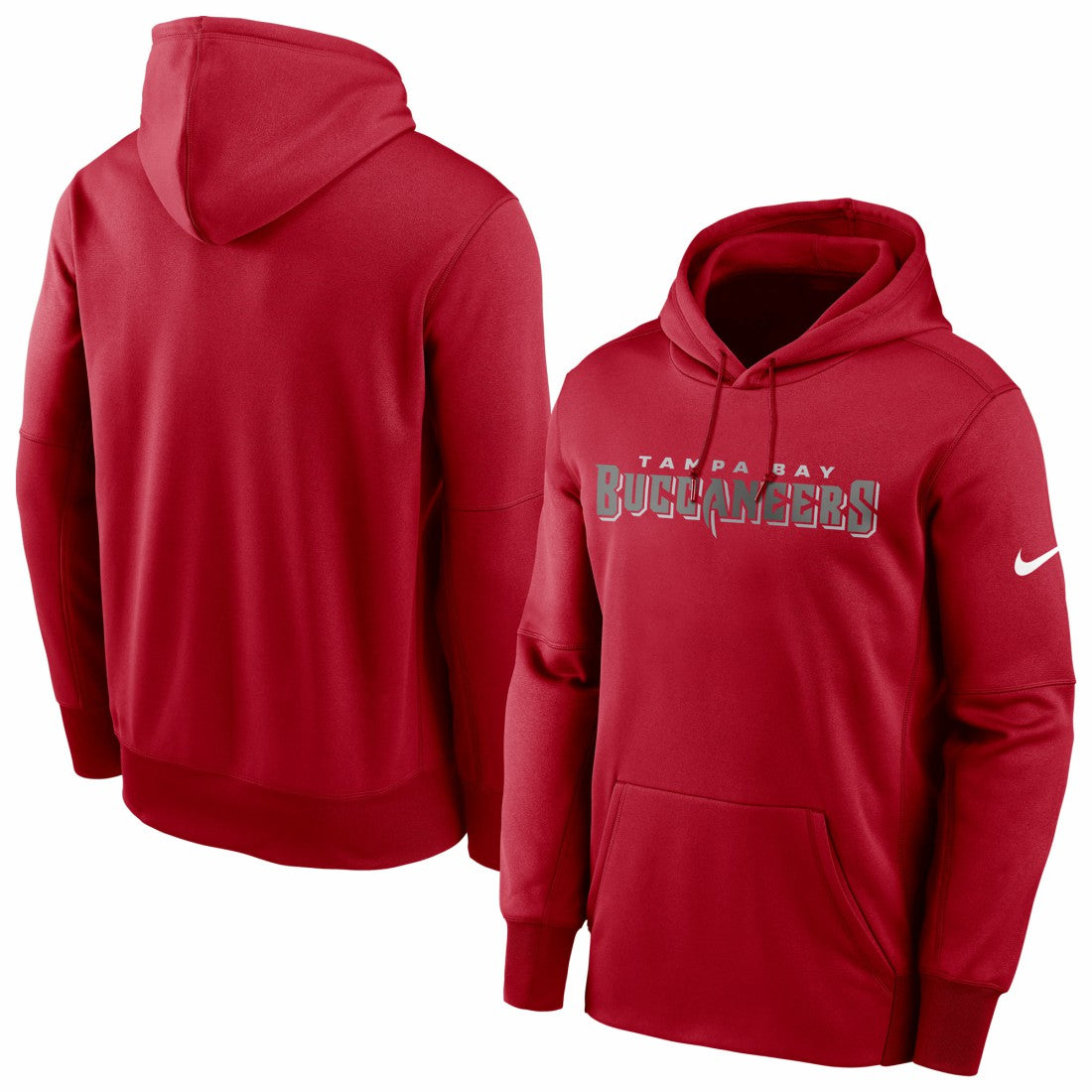 Tampa Bay Buccaneers Fan Gear Wordmark Performance Pullover Hoodie - Red - Nike