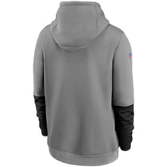 New Orleans Saints Sideline Playbook Performance Pullover Hoodie - Heathered Gray/Black - Nike