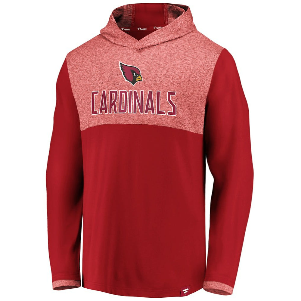 Arizona Cardinals Iconic Marbled Clutch Hoodie Long Sleeve T-Shirt - Cardinal - Fanatics