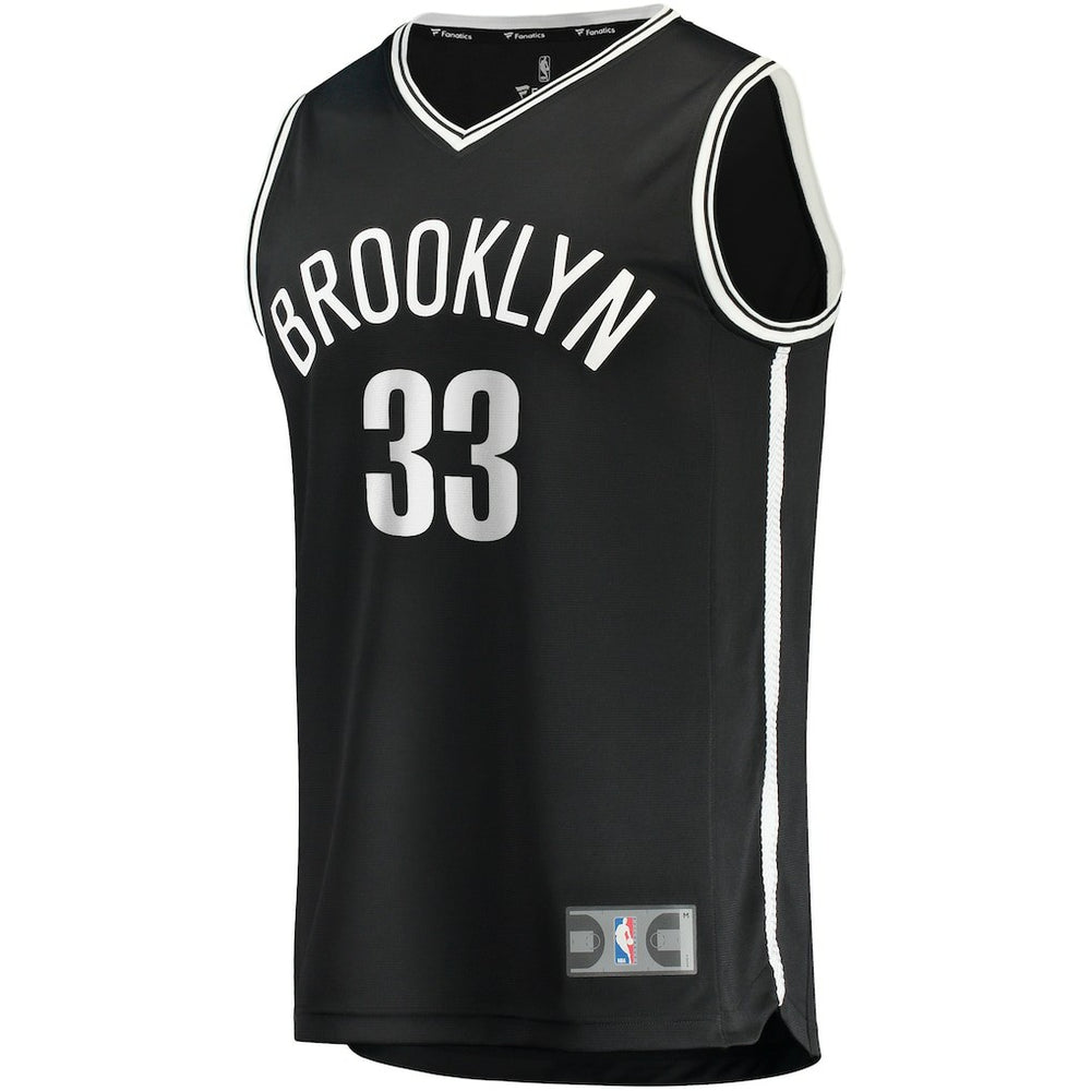 Fanatics Nicolas Claxton Brooklyn Nets Fast Break Player Jersey Icon Edition Black