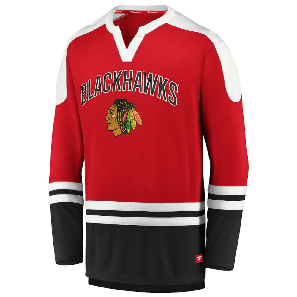 Chicago Blackhawks Fanatics Iconic Slapshot Long Sleeve T-Shirt - Red/Black | Fanatics Clearance