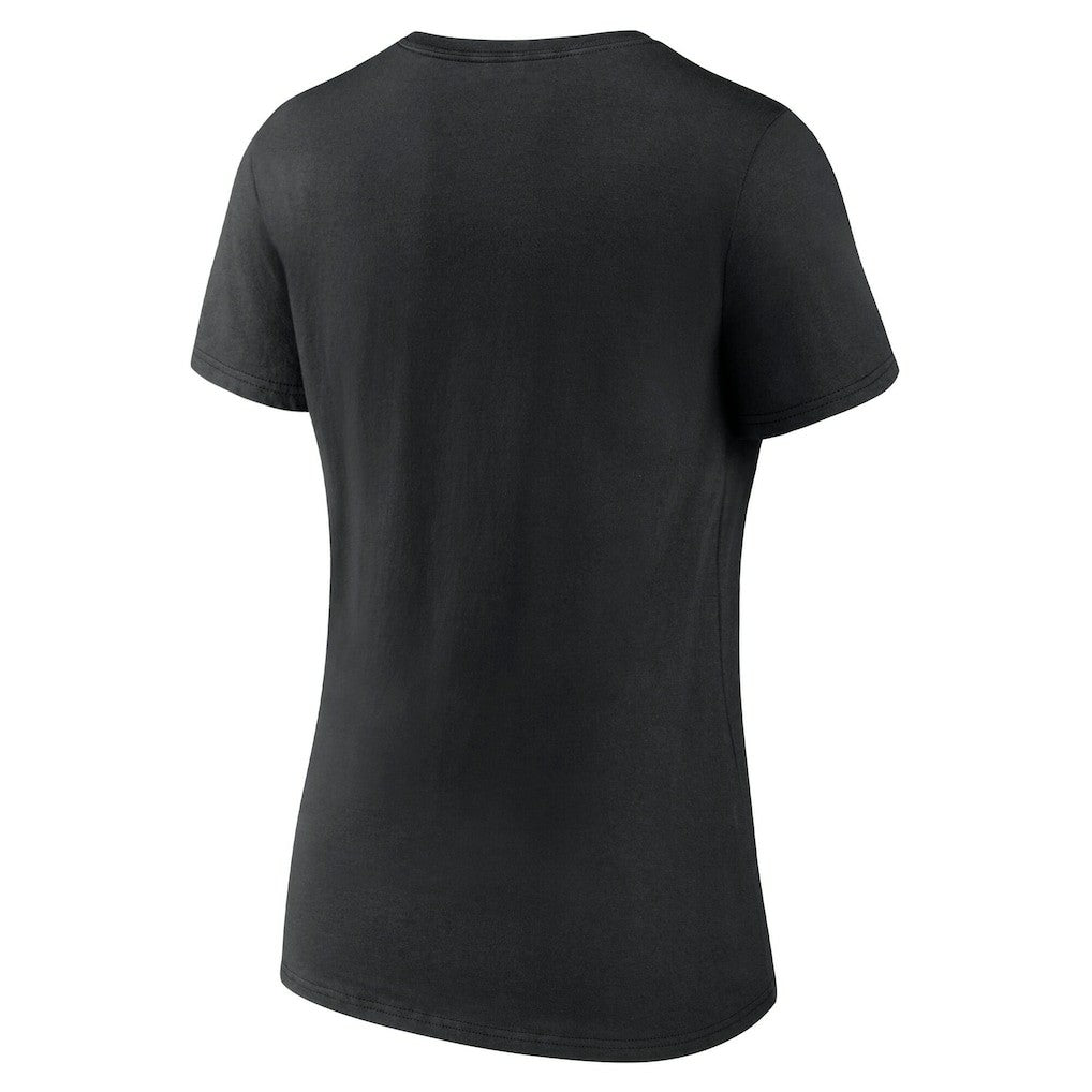 Las Vegas Raiders Women's Iconic Script State V-Neck T-Shirt - Black - Fanatics