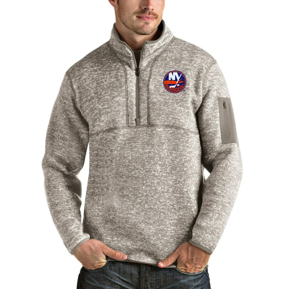 New York Islanders Antigua Fortune Half-Zip Pullover Jacket - Oatmeal | NHL online