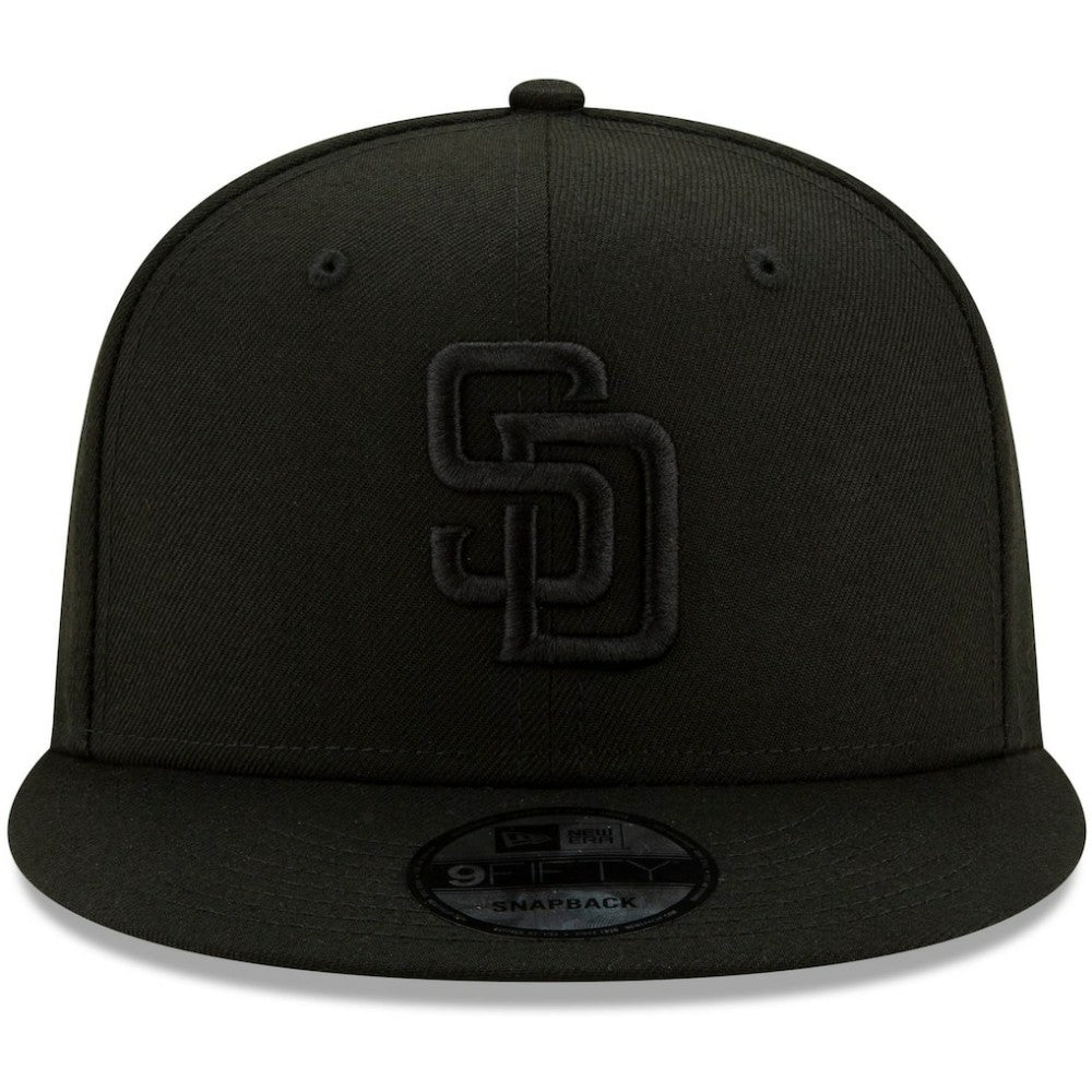 San Diego Padres New Era Black on Black 9FIFTY Snapback Adjustable Hat Outlet