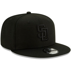San Diego Padres New Era Black on Black 9FIFTY Snapback Adjustable Hat Outlet