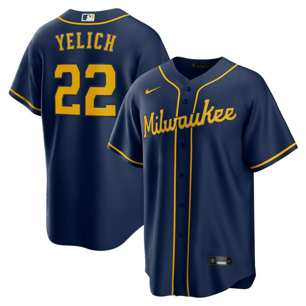 Christian Yelich Milwaukee Brewers Nike Alternate 2 Replica Jersey Near Me