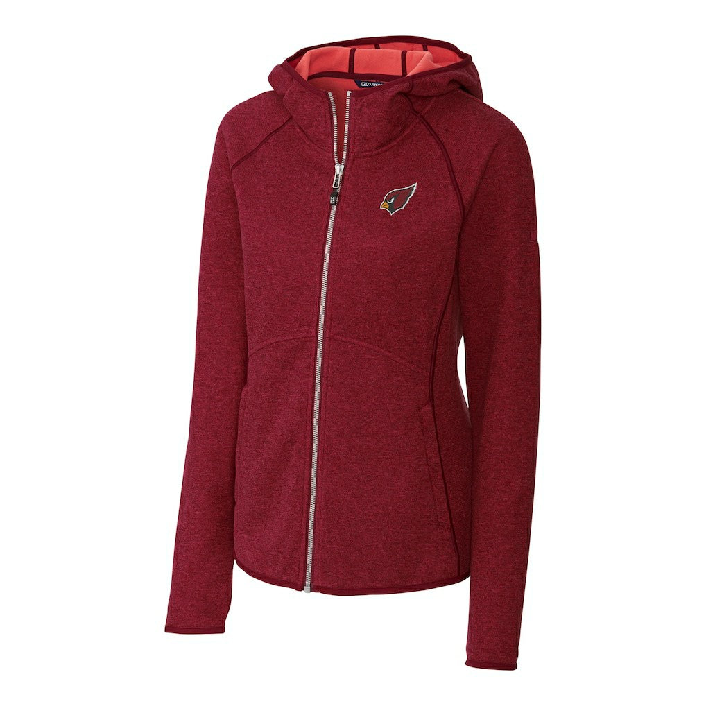 Arizona Cardinals Cutter & Buck Women's Mainsail Full-Zip Jacket - Red - NFL