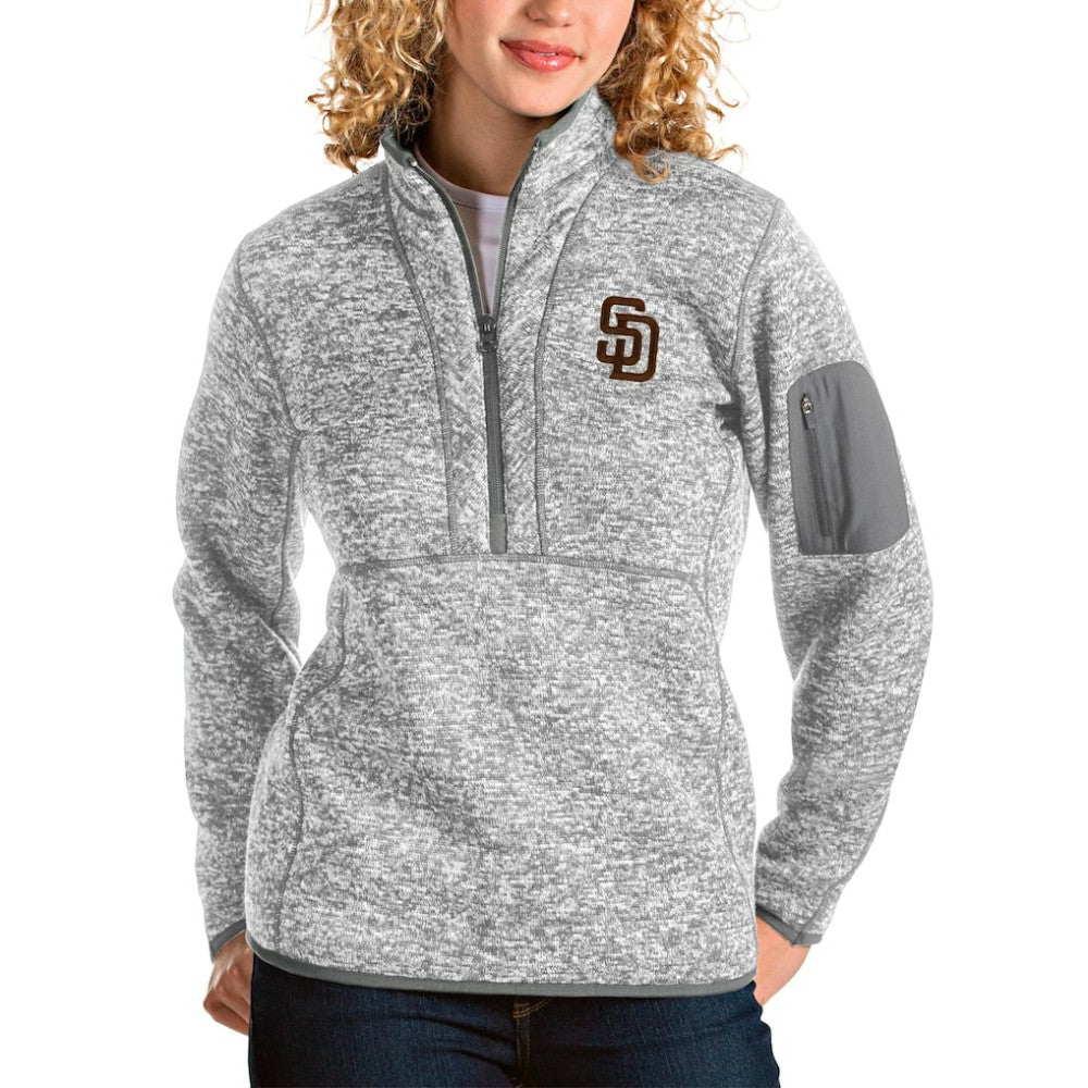 San Diego Padres Antigua Women's Fortune Half-Zip Pullover Jacket Outlet