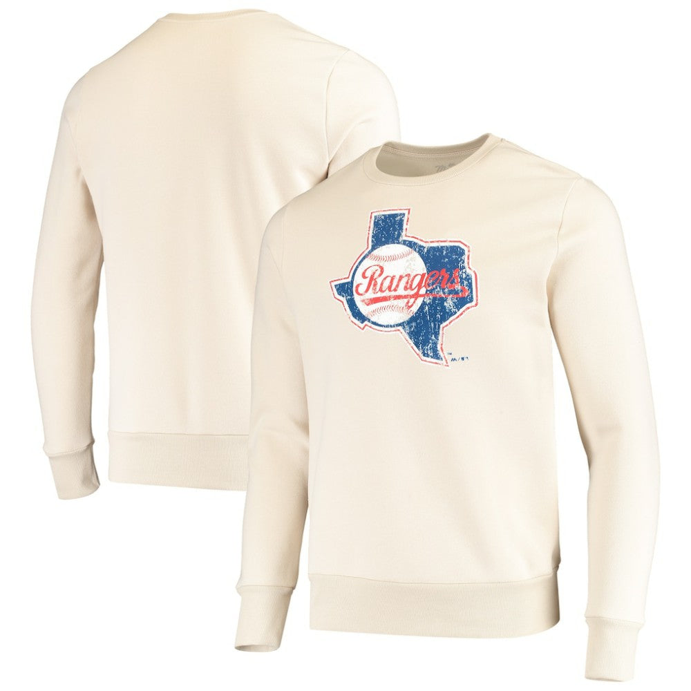 Texas Rangers Majestic Threads Fleece Pullover Sweatshirt Discount