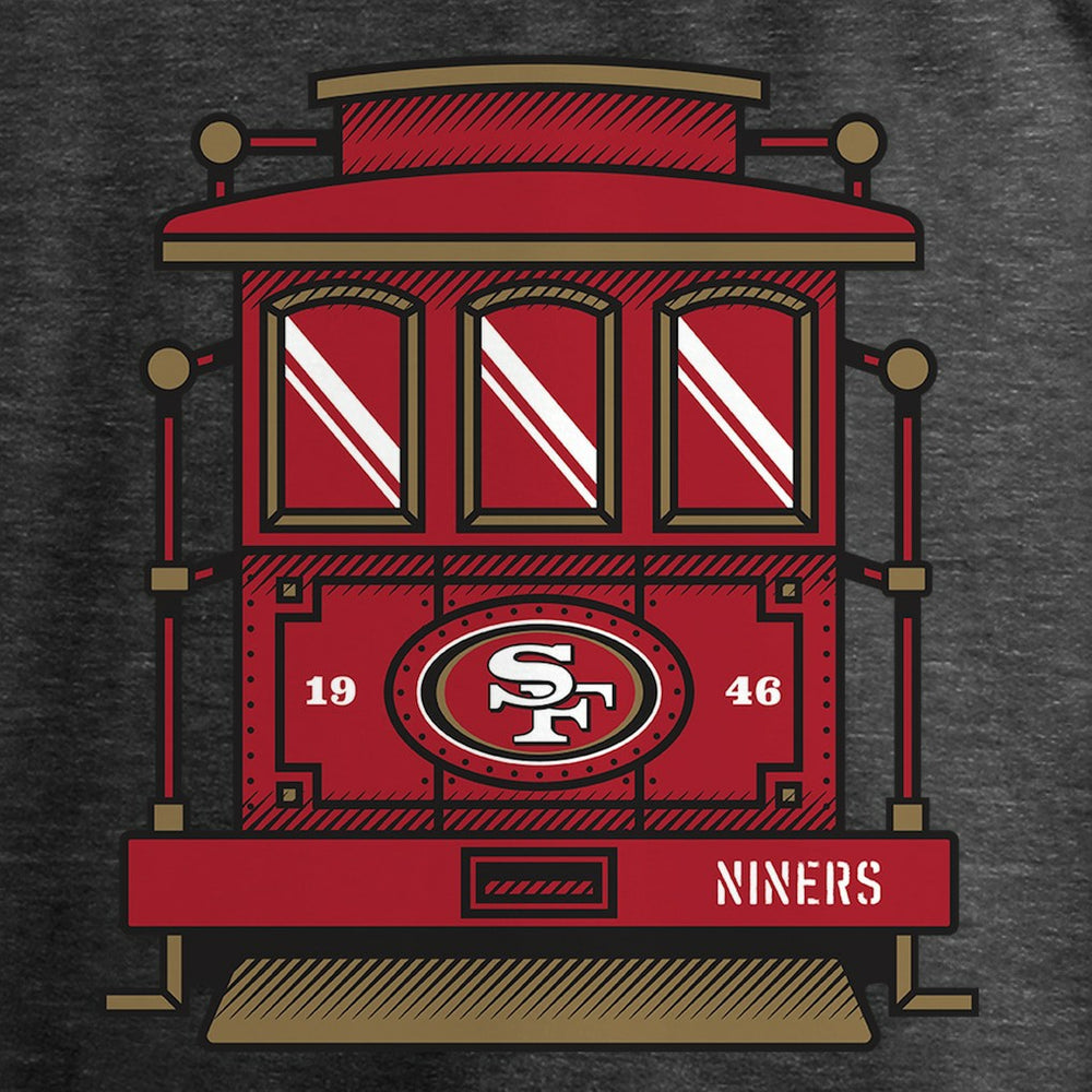 San Francisco 49ers Hometown Trolley Car Long Sleeve T-Shirt - Heather Gray - NFL