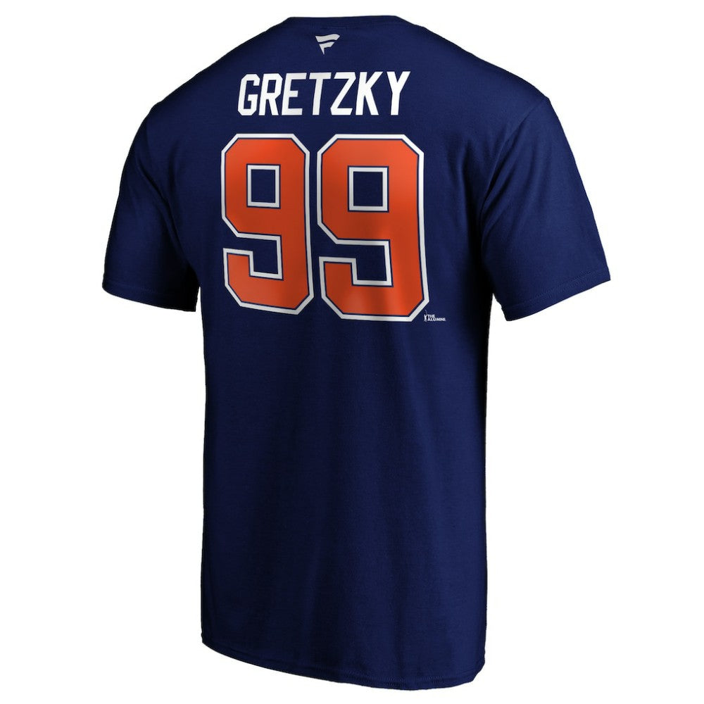 Wayne Gretzky Edmonton Oilers Fanatics Authentic Stack Retired Player Name & Number T-Shirt - Royal | Fanatics sale