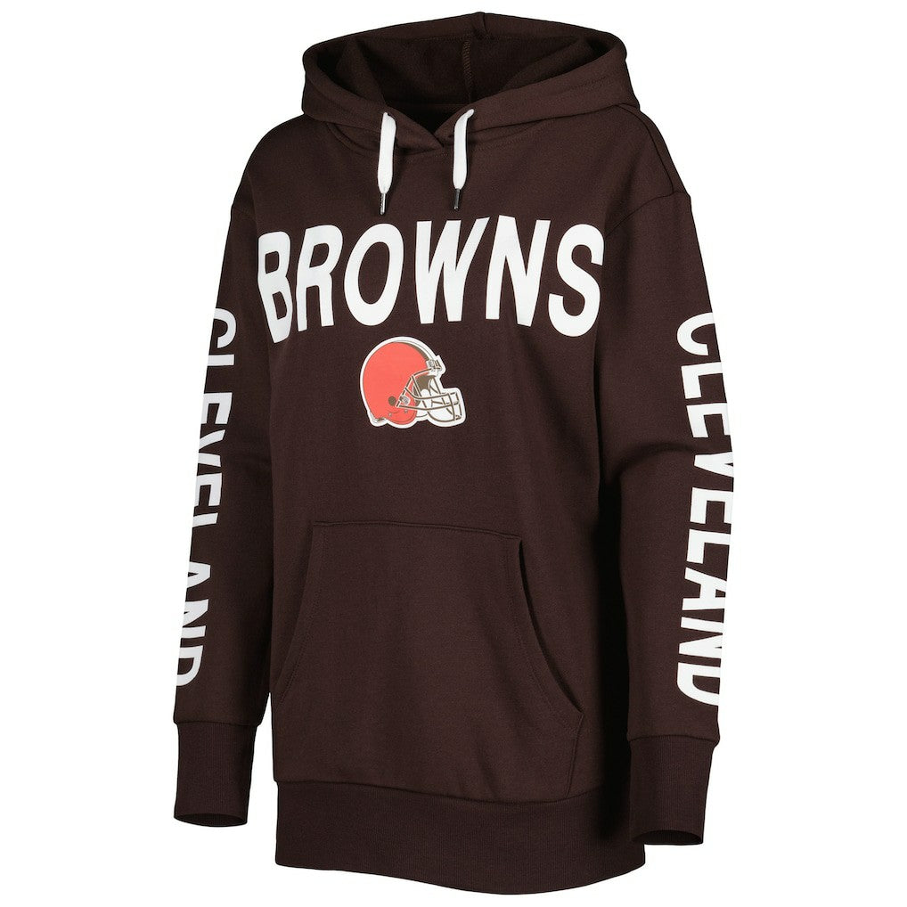 Cleveland Browns G-III 4Her by Carl Banks Women's Extra Point Pullover Hoodie - Brown - NFL