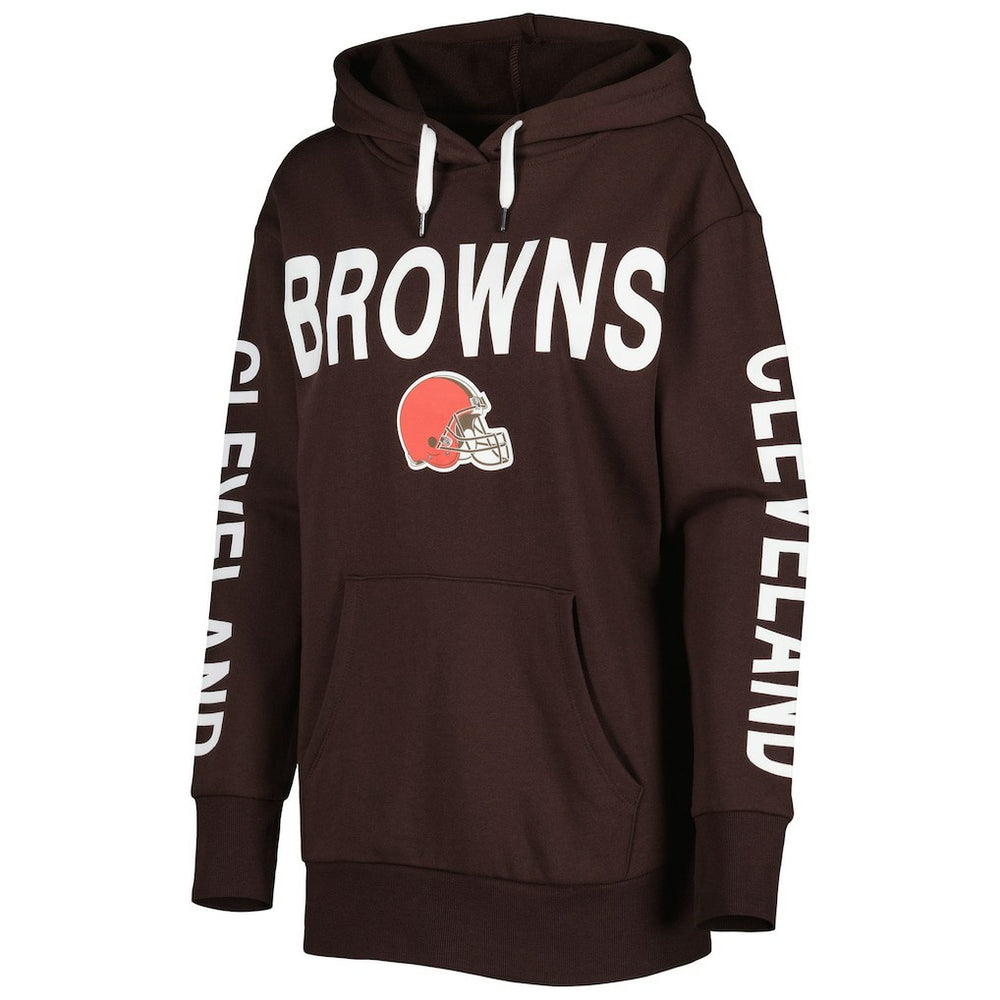 Cleveland Browns G-III 4Her by Carl Banks Women's Extra Point Pullover Hoodie - Brown - NFL