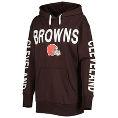 Cleveland Browns G-III 4Her by Carl Banks Women's Extra Point Pullover Hoodie - Brown - NFL