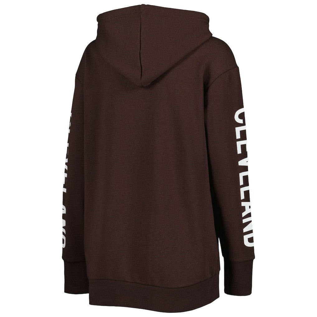 Cleveland Browns G-III 4Her by Carl Banks Women's Extra Point Pullover Hoodie - Brown - NFL