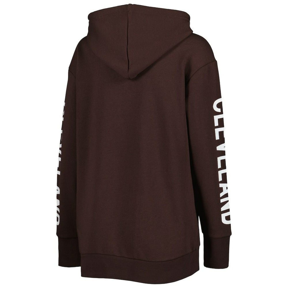 Cleveland Browns G-III 4Her by Carl Banks Women's Extra Point Pullover Hoodie - Brown - NFL
