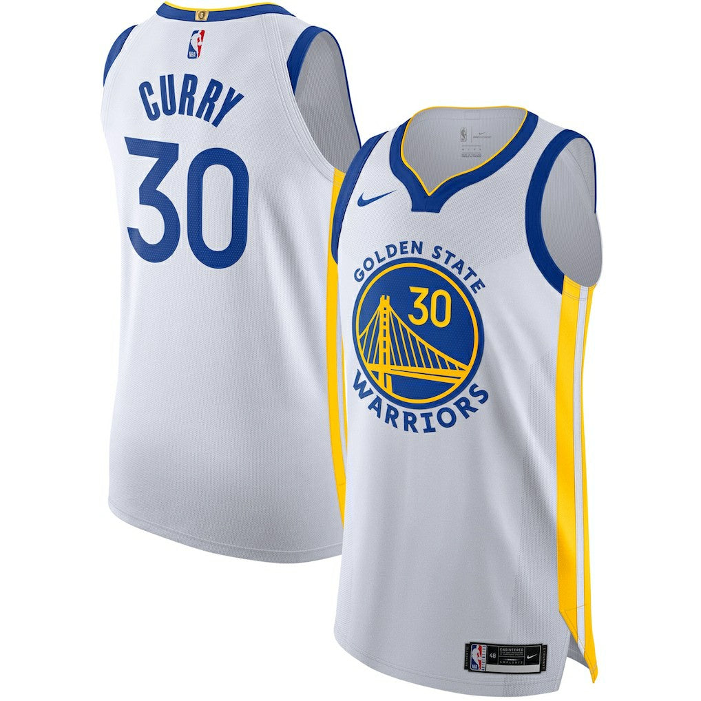 Nike Stephen Curry Golden State Warriors Authentic Jersey Association Editi- White