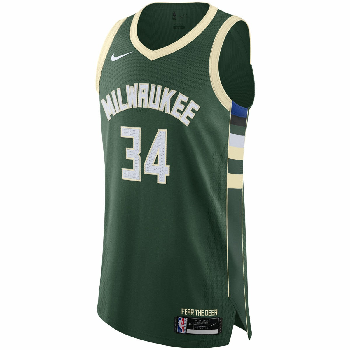 Nike Giannis Antetokounmpo Milwaukee Bucks Authentic Jersey Icon Edition Hunter Green
