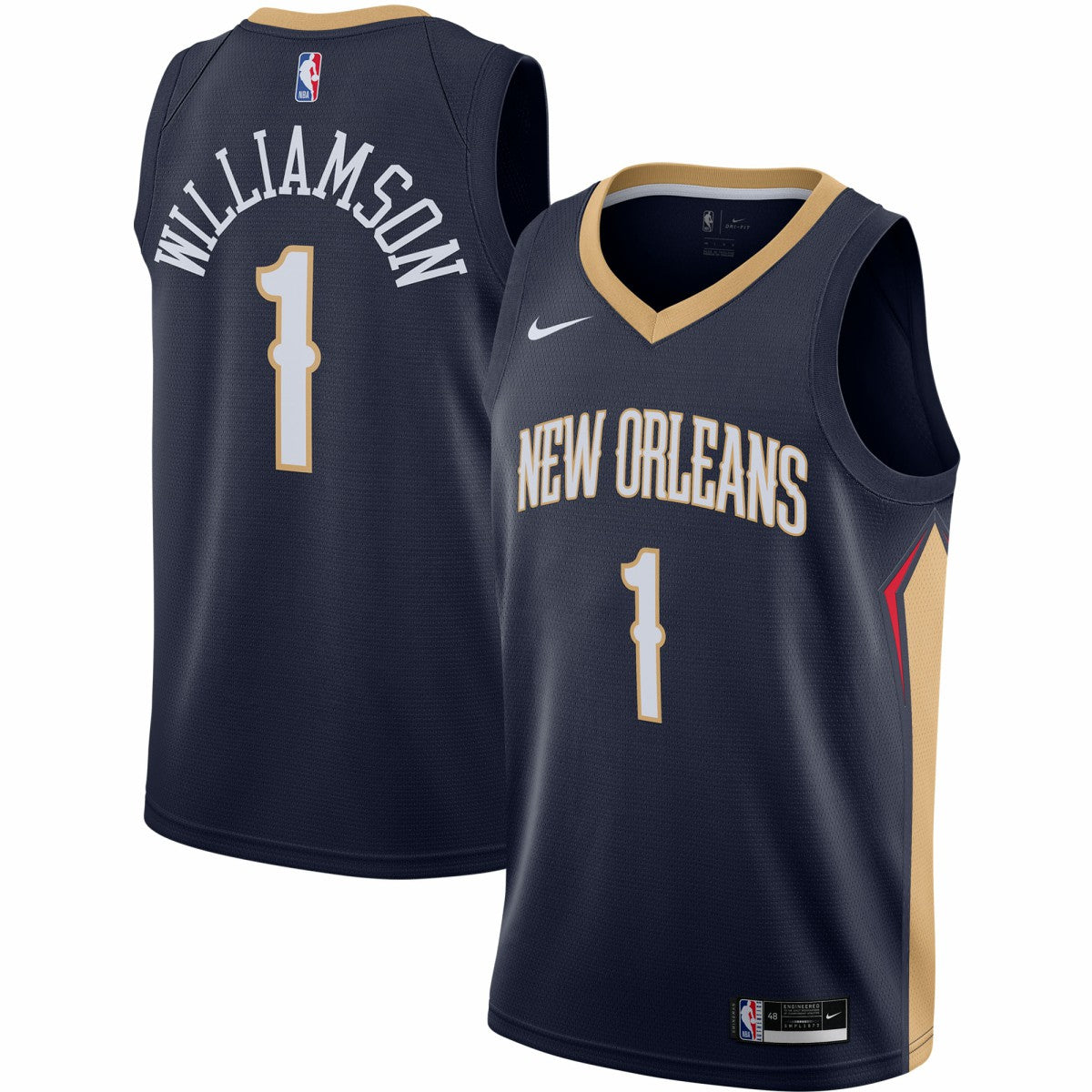 Nike Zion Williamson New Orleans Pelicans Swingman Jersey Navy Icon Edition