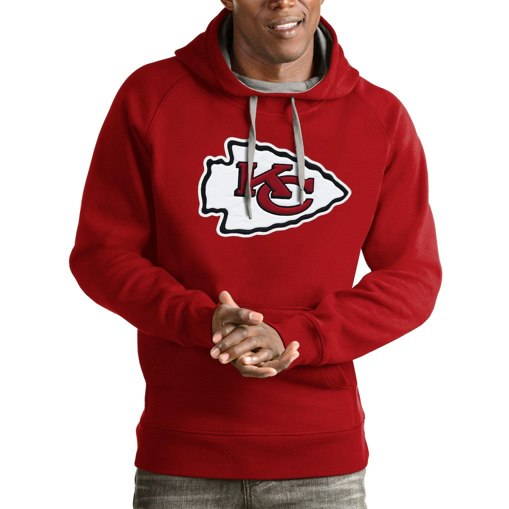 Kansas City Chiefs Antigua Team Victory Pullover Hoodie - Red - NFL