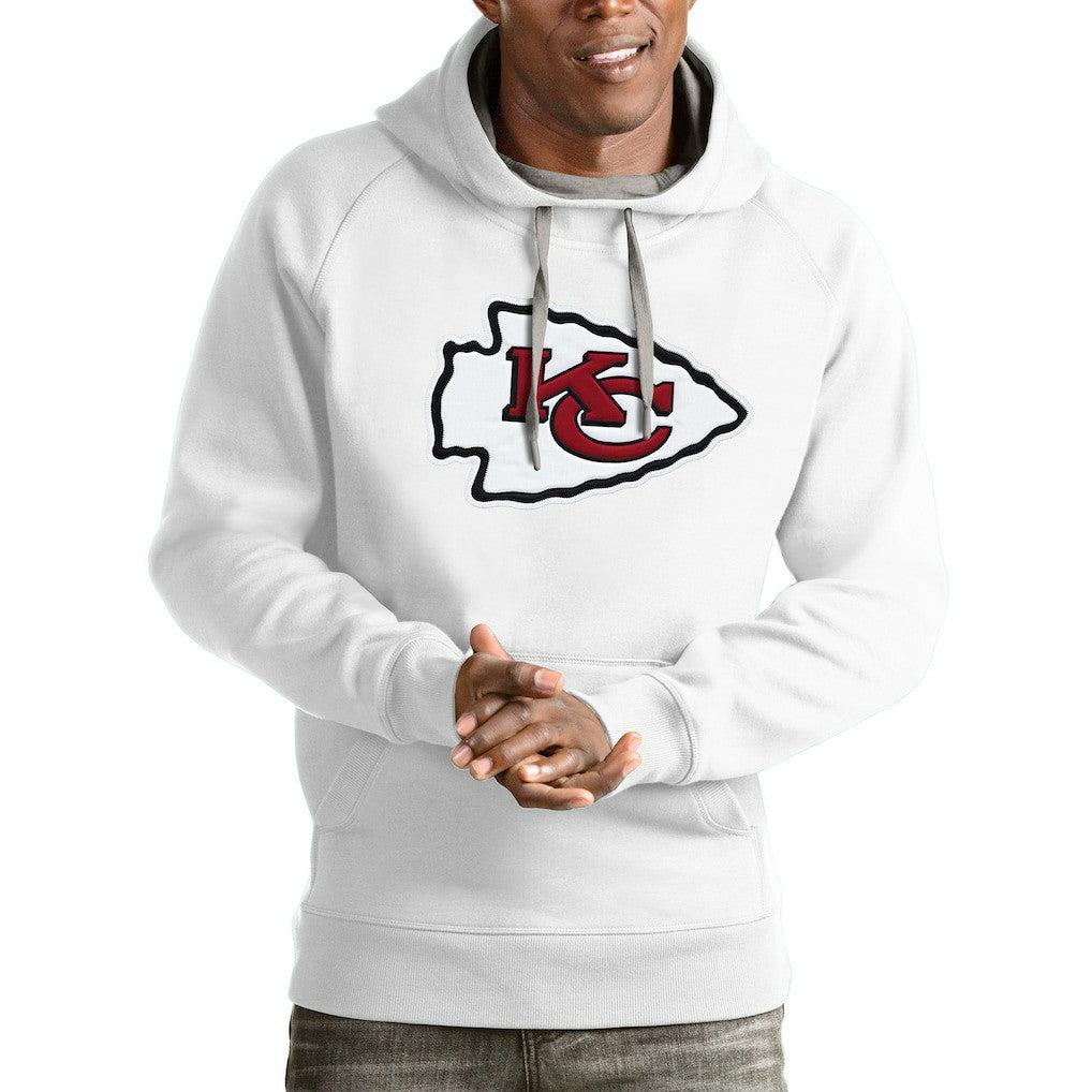 Kansas City Chiefs Antigua Victory Pullover Hoodie - White - NFL