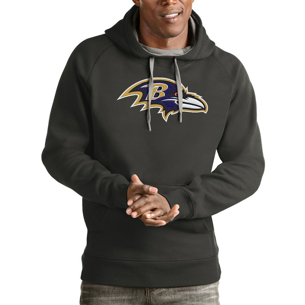 Baltimore Ravens Antigua Victory Pullover Hoodie - Charcoal - NFL