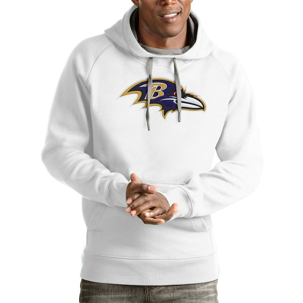 Baltimore Ravens Antigua Victory Pullover Hoodie - White - NFL