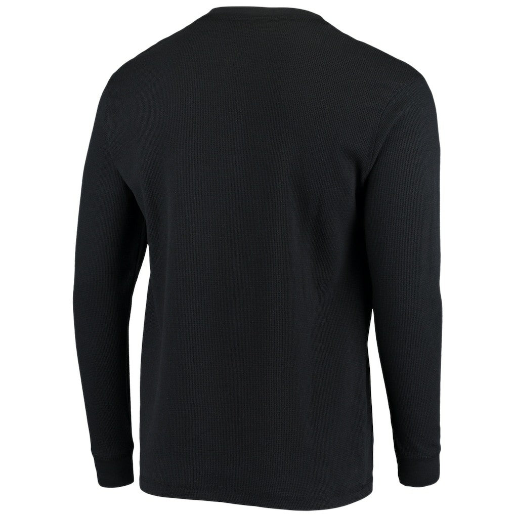 New Orleans Saints Dunbrooke Logo Maverick Thermal Henley Long Sleeve T-Shirt - Black - NFL