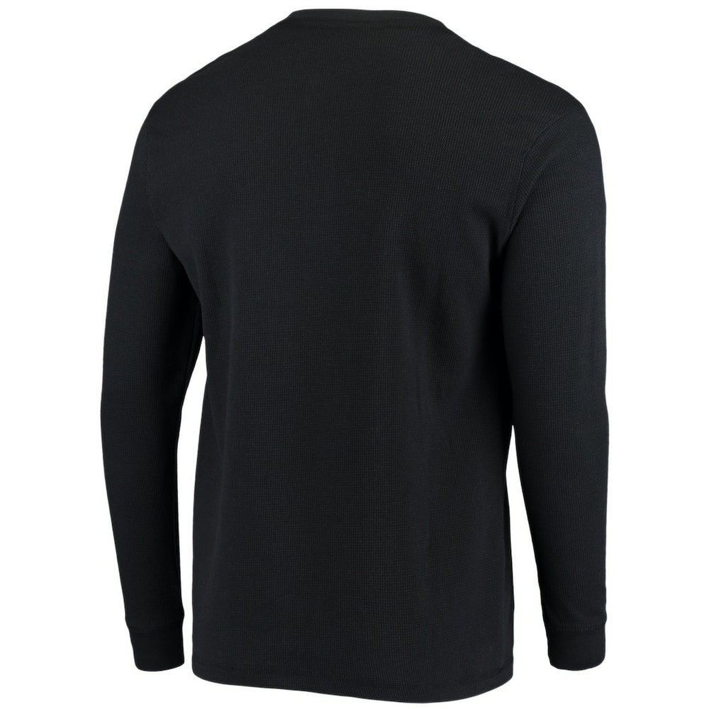 New Orleans Saints Dunbrooke Logo Maverick Thermal Henley Long Sleeve T-Shirt - Black - NFL