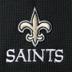 New Orleans Saints Dunbrooke Logo Maverick Thermal Henley Long Sleeve T-Shirt - Black - NFL
