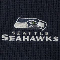 Seattle Seahawks Dunbrooke Logo Maverick Thermal Henley Long Sleeve T-Shirt - Navy - NFL
