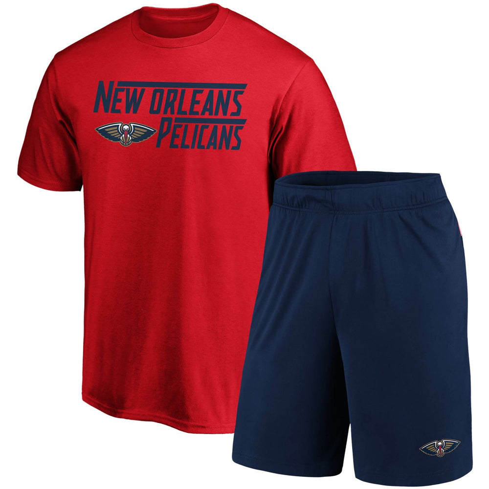 Fanatics New Orleans Pelicans T-Shirt & Shorts Combo Pack Red/Navy