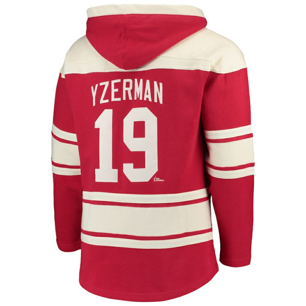 Steve Yzerman Detroit Red Wings '47 Player Lacer Pullover Hoodie - Red | 47 brand discount