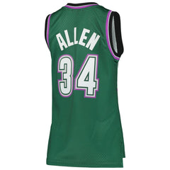 Mitchell & Ness Ray Allen Milwaukee Bucks Women's 1996/97 Hardwood Classics Swingman Jersey Green
