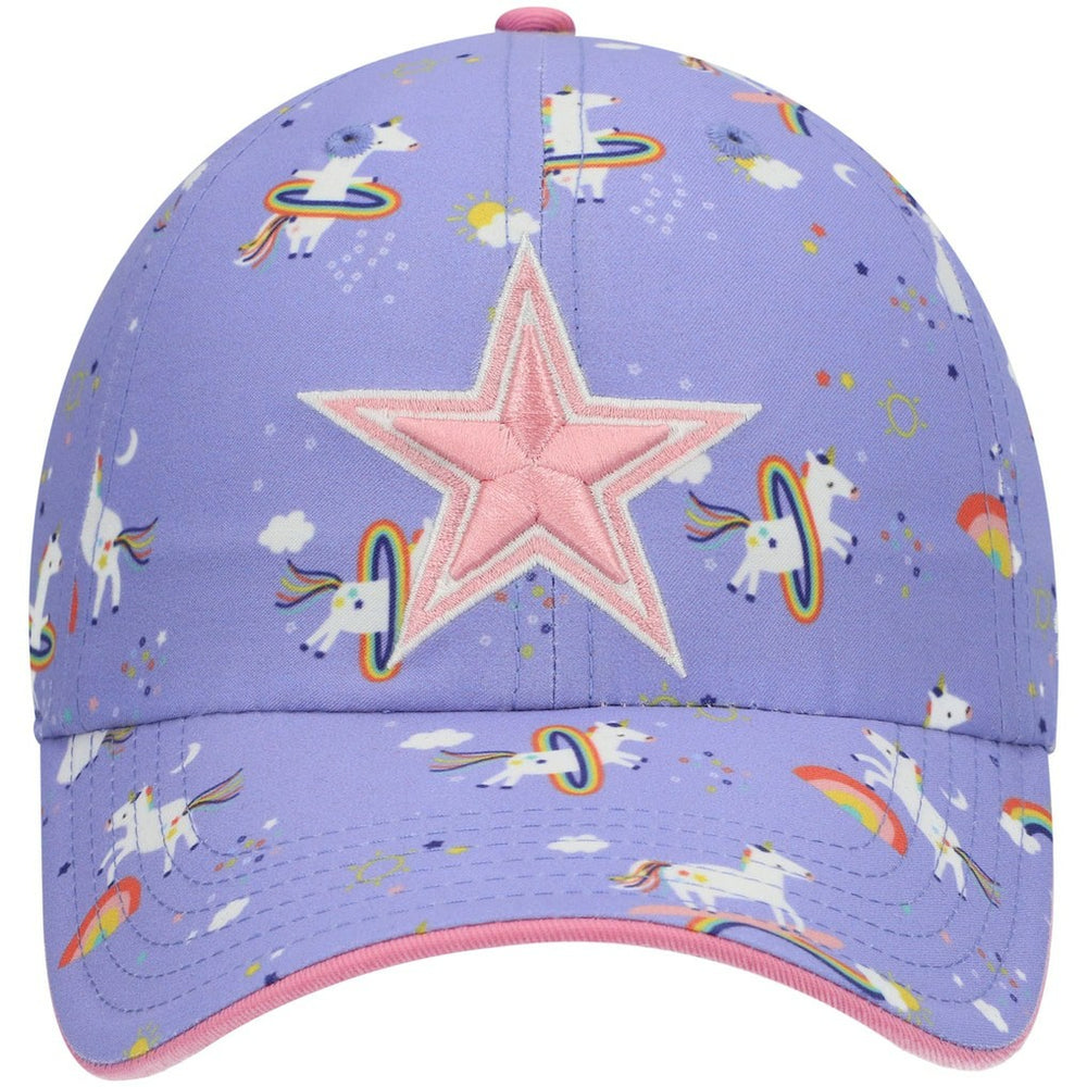 Dallas Cowboys '47 Girls Preschool Unicorn Clean Up Adjustable Hat - Purple - 47 brand