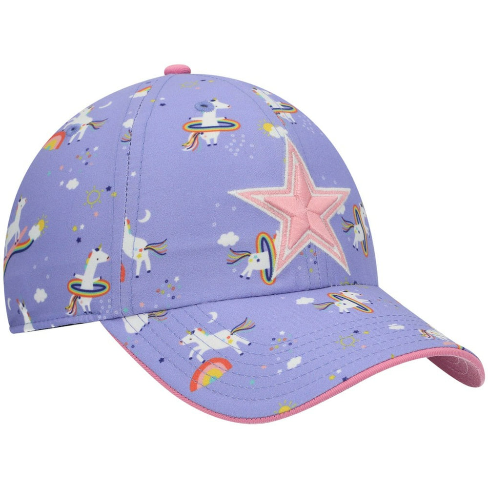 Dallas Cowboys '47 Girls Preschool Unicorn Clean Up Adjustable Hat - Purple - 47 brand