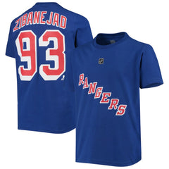 Mika Zibanejad New York Rangers Youth Player Name & Number T-Shirt - Blue | NHL sale