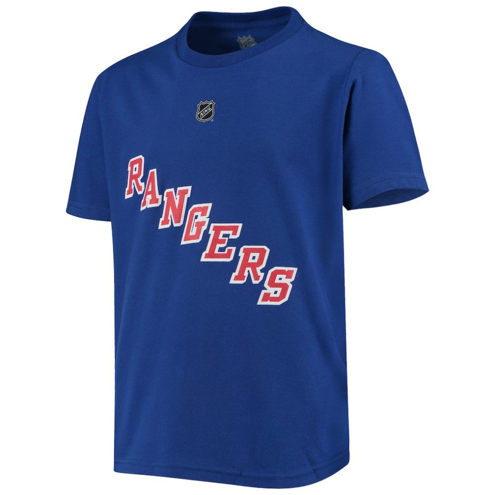 Mika Zibanejad New York Rangers Youth Player Name & Number T-Shirt - Blue | NHL sale