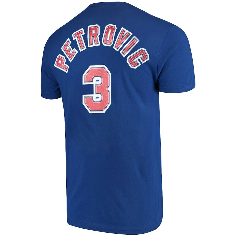 Mitchell & Ness Drazen Petrovic Brooklyn Nets Hardwood Classics Name & Number Player T-Shirt Royal