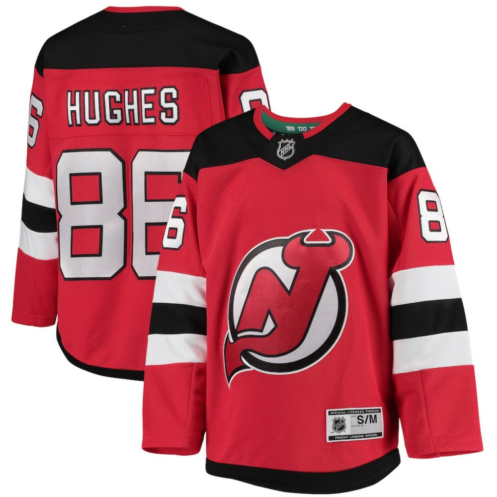 Jack Hughes New Jersey Devils Youth Home Premier Player Jersey - Red | NHL sale