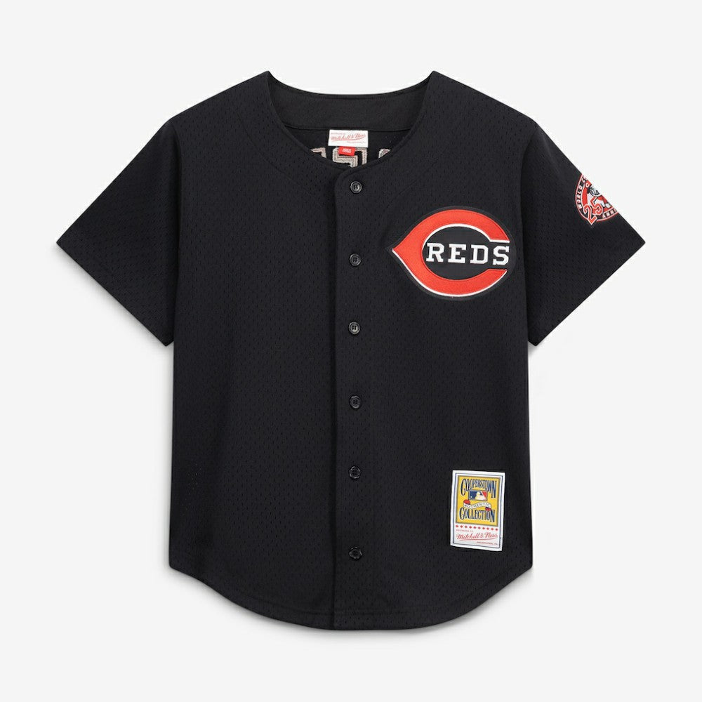 Ken Griffey Jr. Cincinnati Reds Mitchell & Ness Cooperstown Collection Mesh Batting Practice Button-Up Jersey Outlet