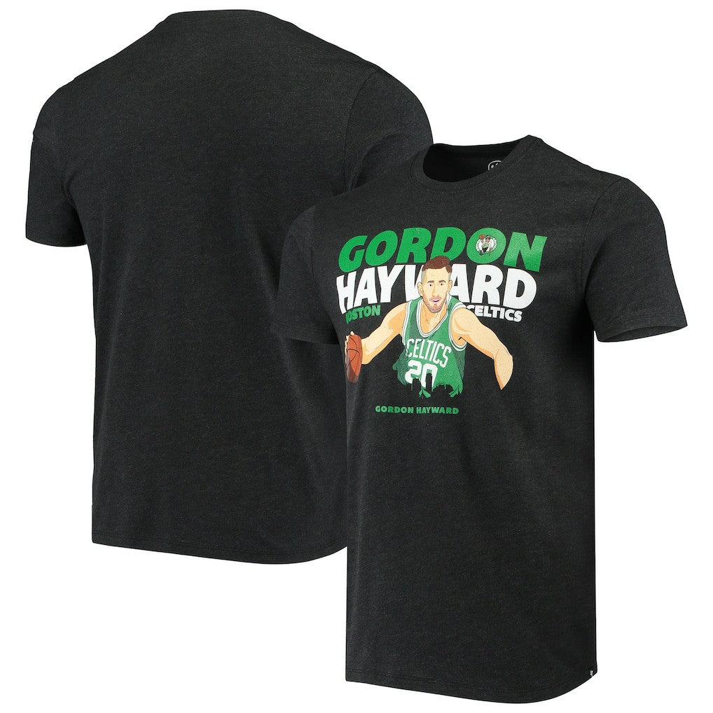47 brand Gordon Hayward Boston Celtics '47 Player Graphic T-Shirt Heathered Black