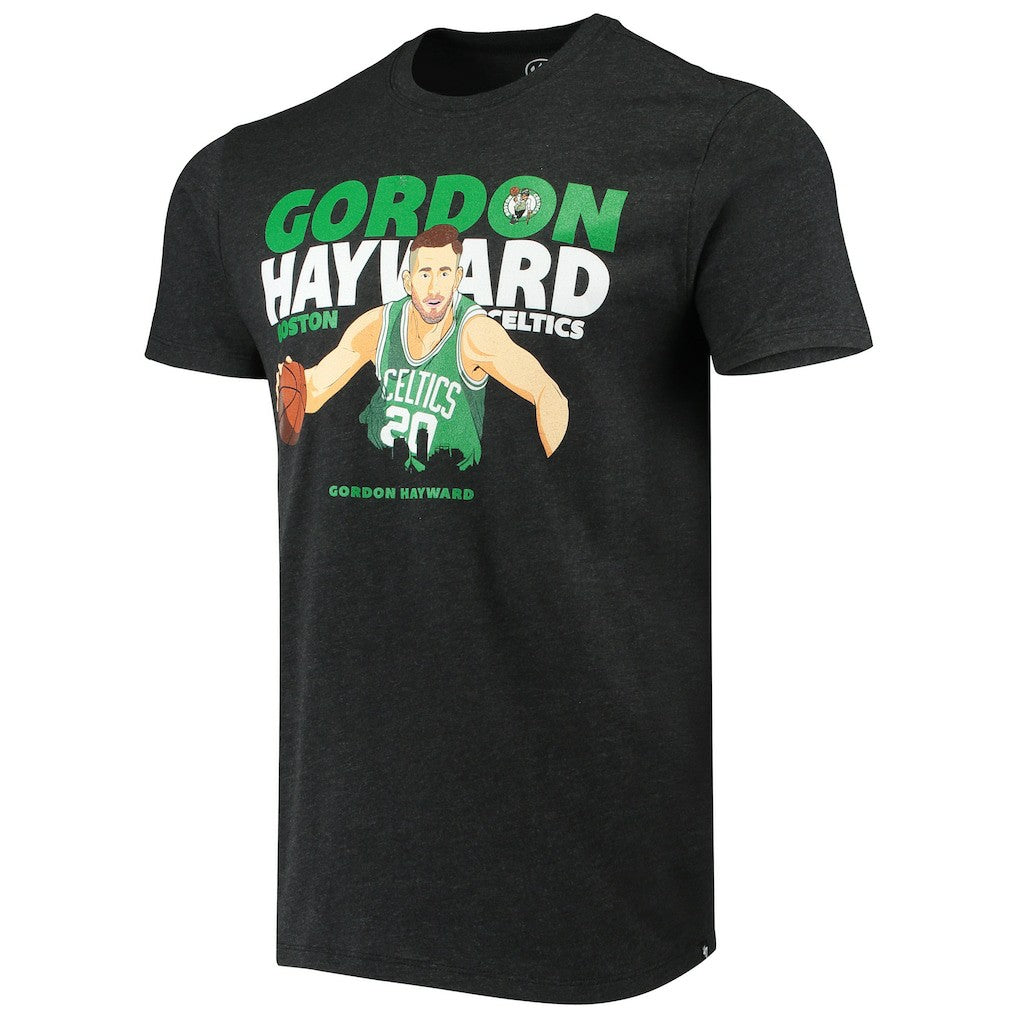 47 brand Gordon Hayward Boston Celtics '47 Player Graphic T-Shirt Heathered Black