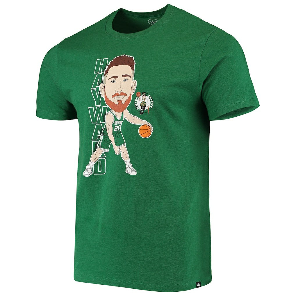 47 brand Gordon Hayward Boston Celtics '47 Bobblehead T-Shirt Heathered Kelly Green