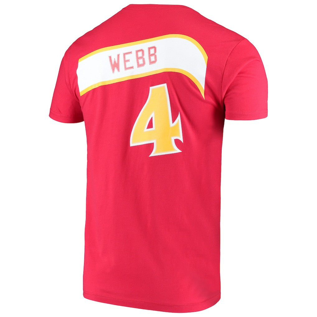 Mitchell & Ness Spud Webb Atlanta Hawks Hardwood Classics Name & Number T-Shirt Red