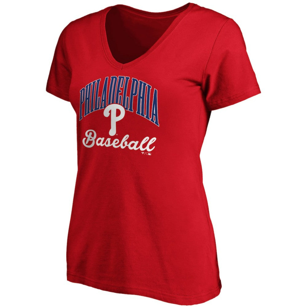 Philadelphia Phillies Fanatics Women's Victory Script V-Neck T-Shirt for sale