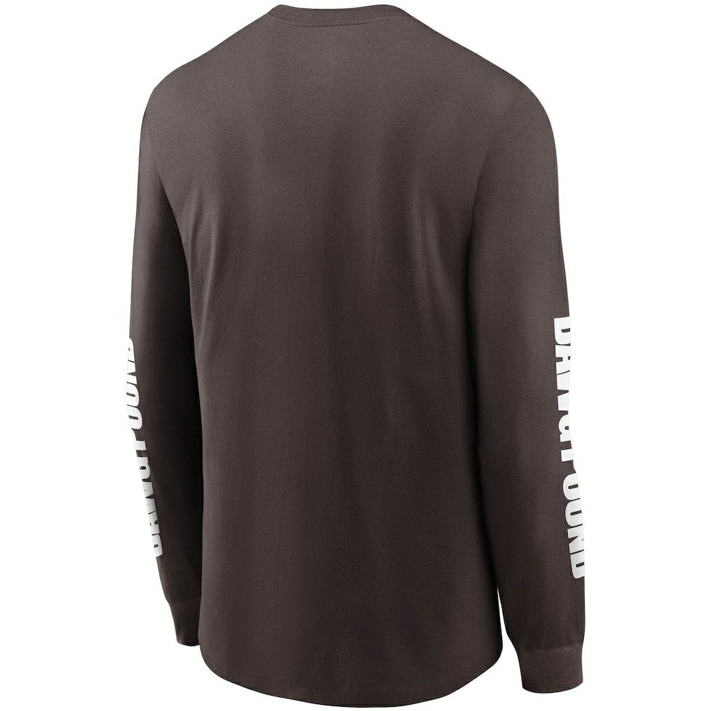 Cleveland Browns Split Local Long Sleeve T-Shirt - Brown - Nike